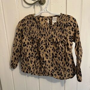 Carters 3t brown & black cheetah Print Long Sleeve Top